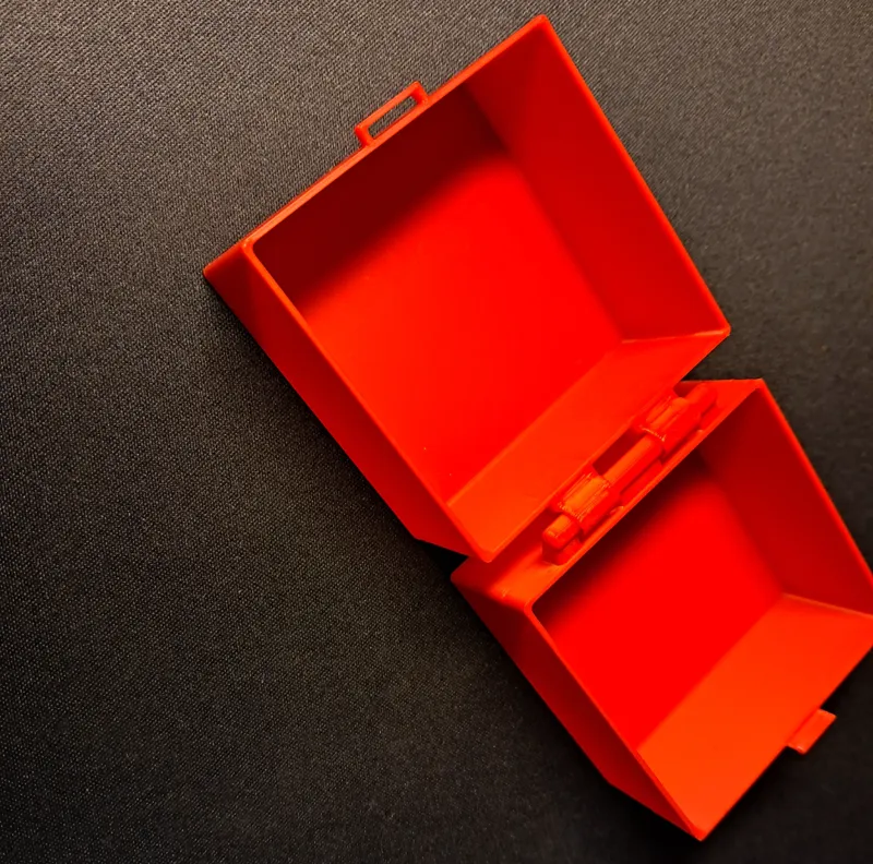 Box with hinges and clip(60mm by 60mm height 60mm)