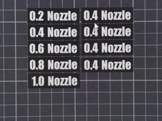 Nozzle Name Labels