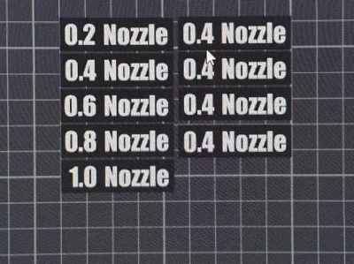 Nozzle Name Labels