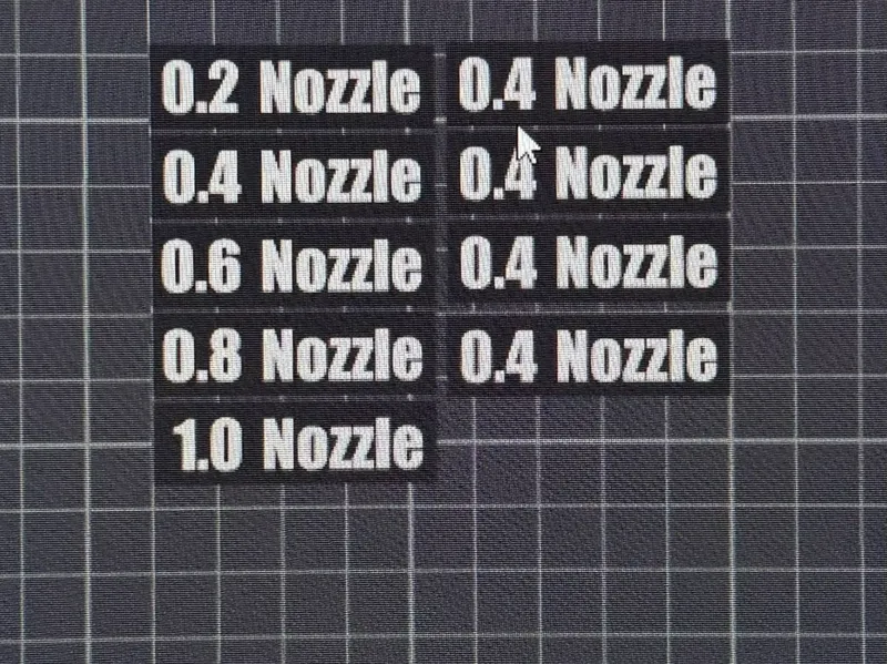 Nozzle Name Labels