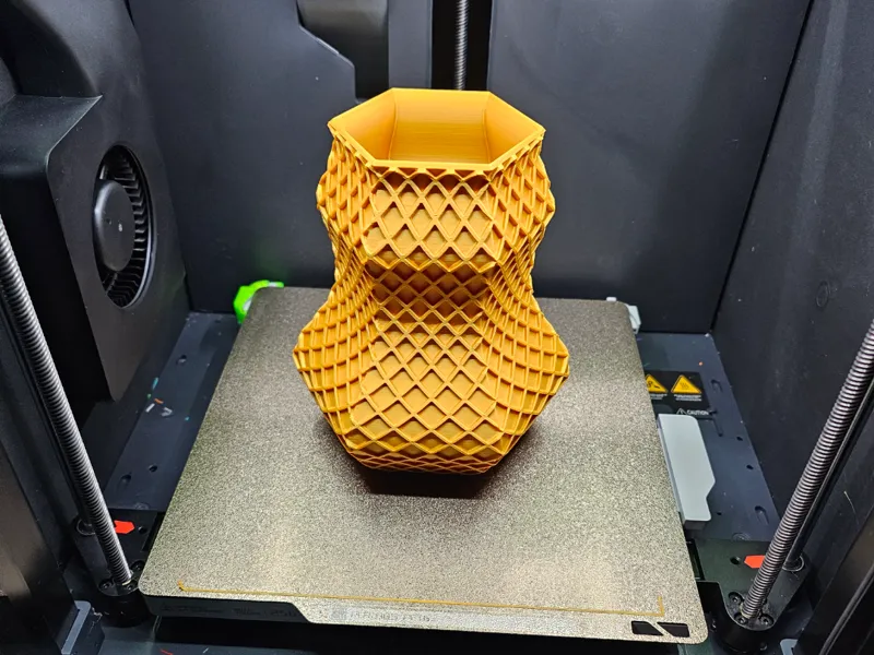 Double Spiral Hexagon Vase