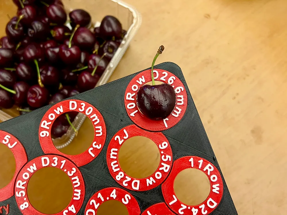 Cherry Size Measurement Card with Grade Markings - Free 3D Print Model ...