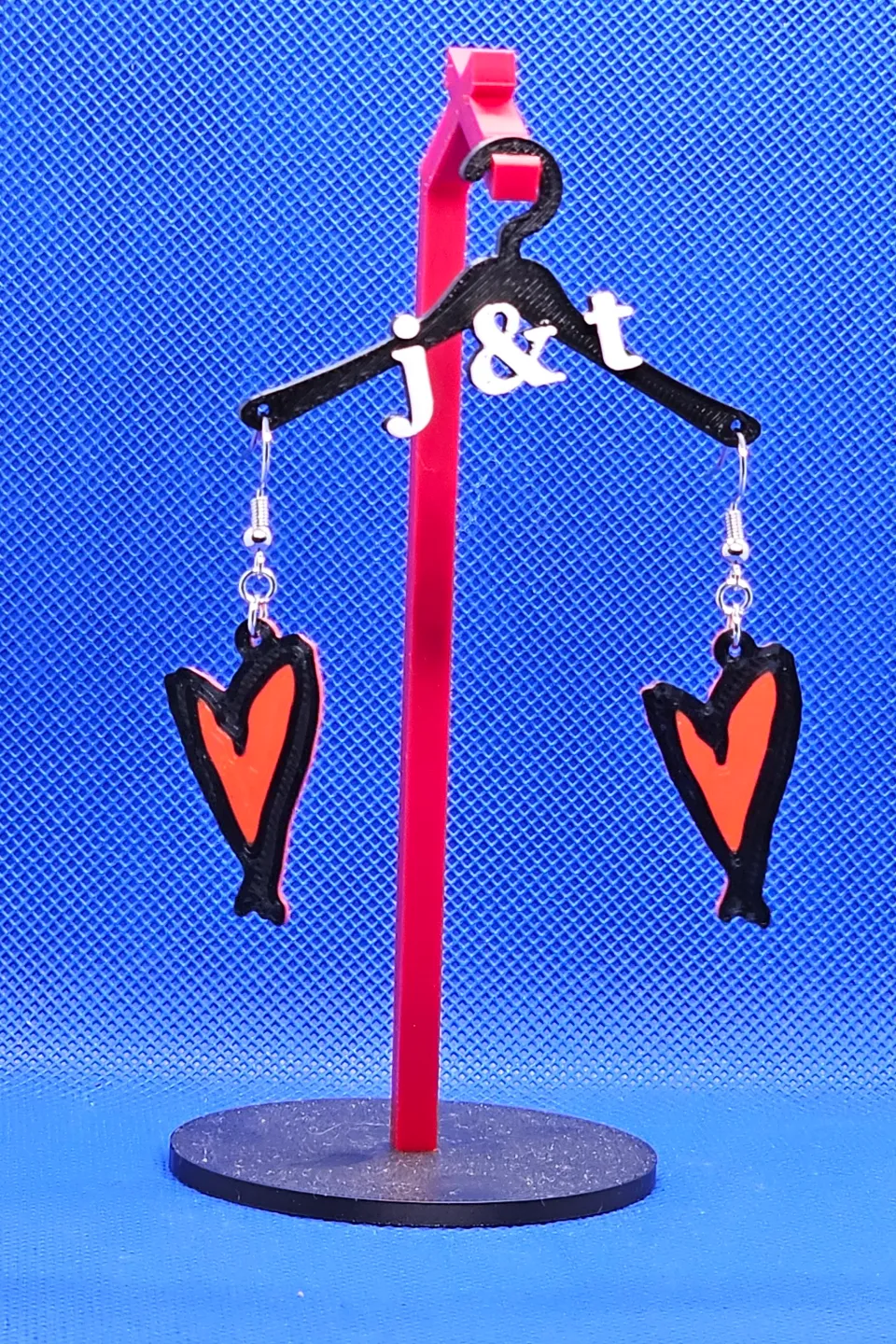Cute heart earrings view 2