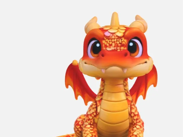Bebé Dragón sin chupete