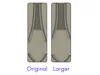 Larger cutout for more flexibility