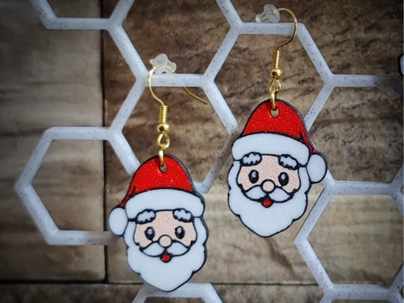CUTE SANTA EARRINGS / PENDIENTES PAPA NOEL
