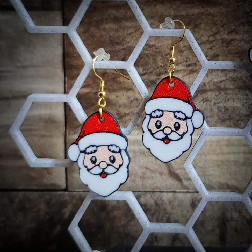 CUTE SANTA EARRINGS / PENDIENTES PAPA NOEL view 2