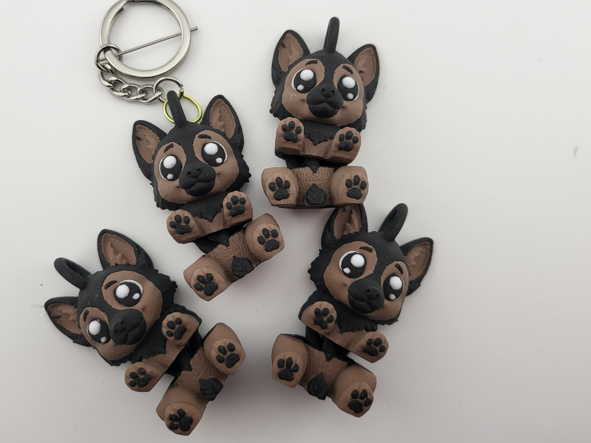 German Shepherd Keychain Flexi Toy Kawaii Fidget