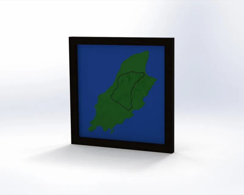 Isle of Man TT Race Track for 9x9 Picture Frame