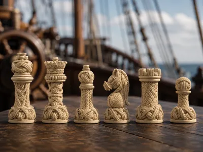 Nautical Knots Chess Set