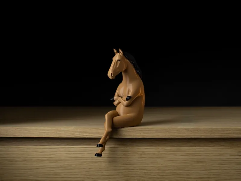 Sitting horse