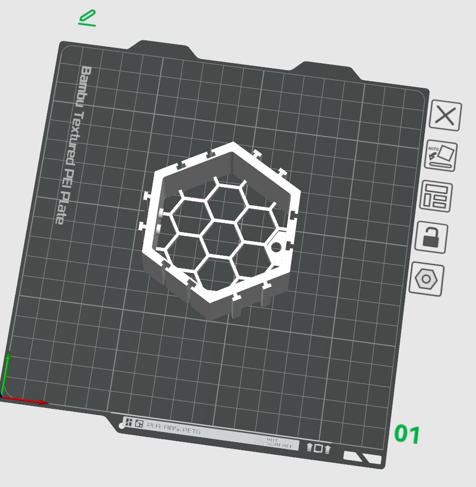 Miniatura 3 do modelo 3D minifigure display - hexagonal