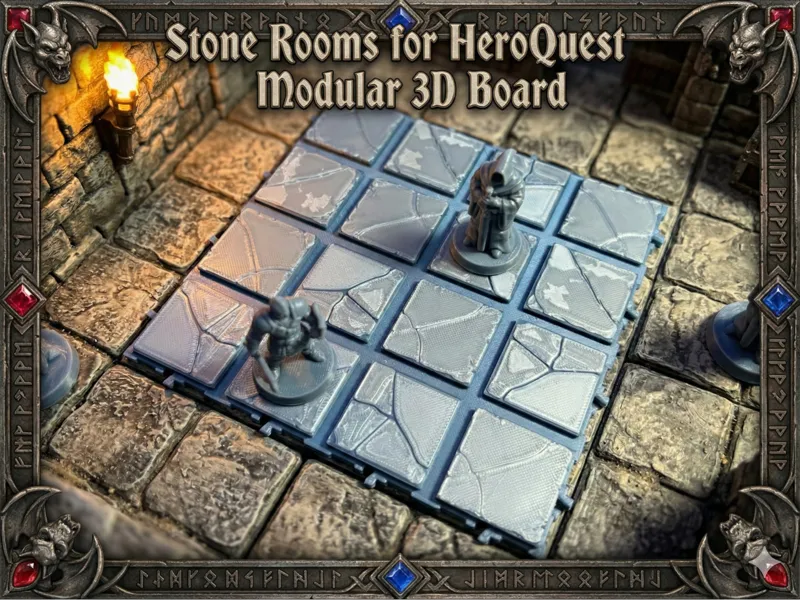 Stone Rooms for HeroQuest – Modular 3D Board