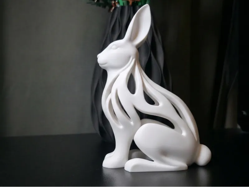 Modern Easter Spirit - Geometric Bunny Sculpture