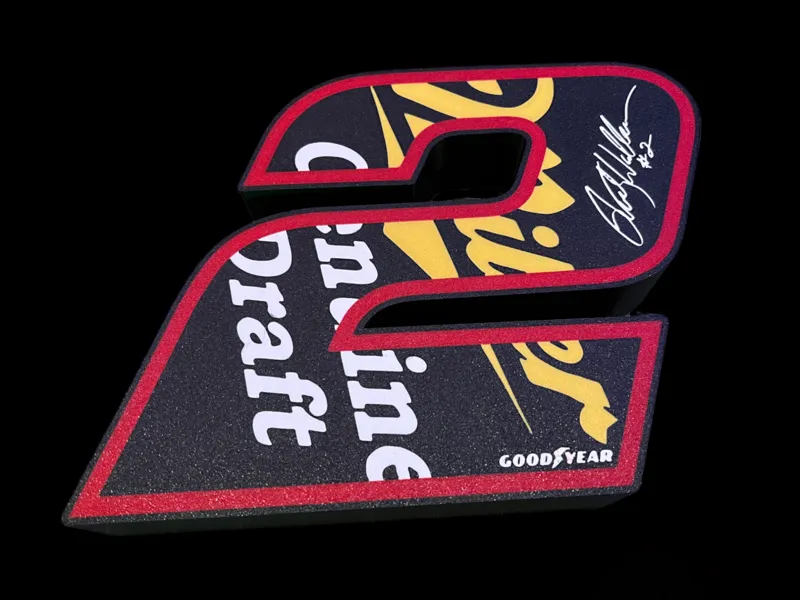 Rusty Wallace #2 Lightbox With Signature