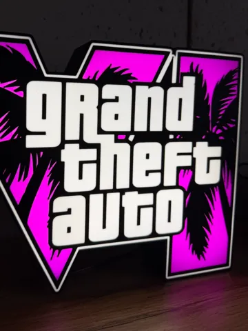 Accesorio de iluminación decorativa: GTA 6 GrandTheftAuto VI Lightbox LED USB — vista de referencia 2