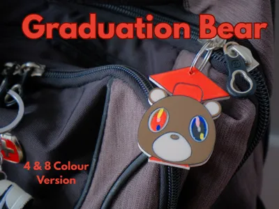 Kanye West Graduation Bear Keychain