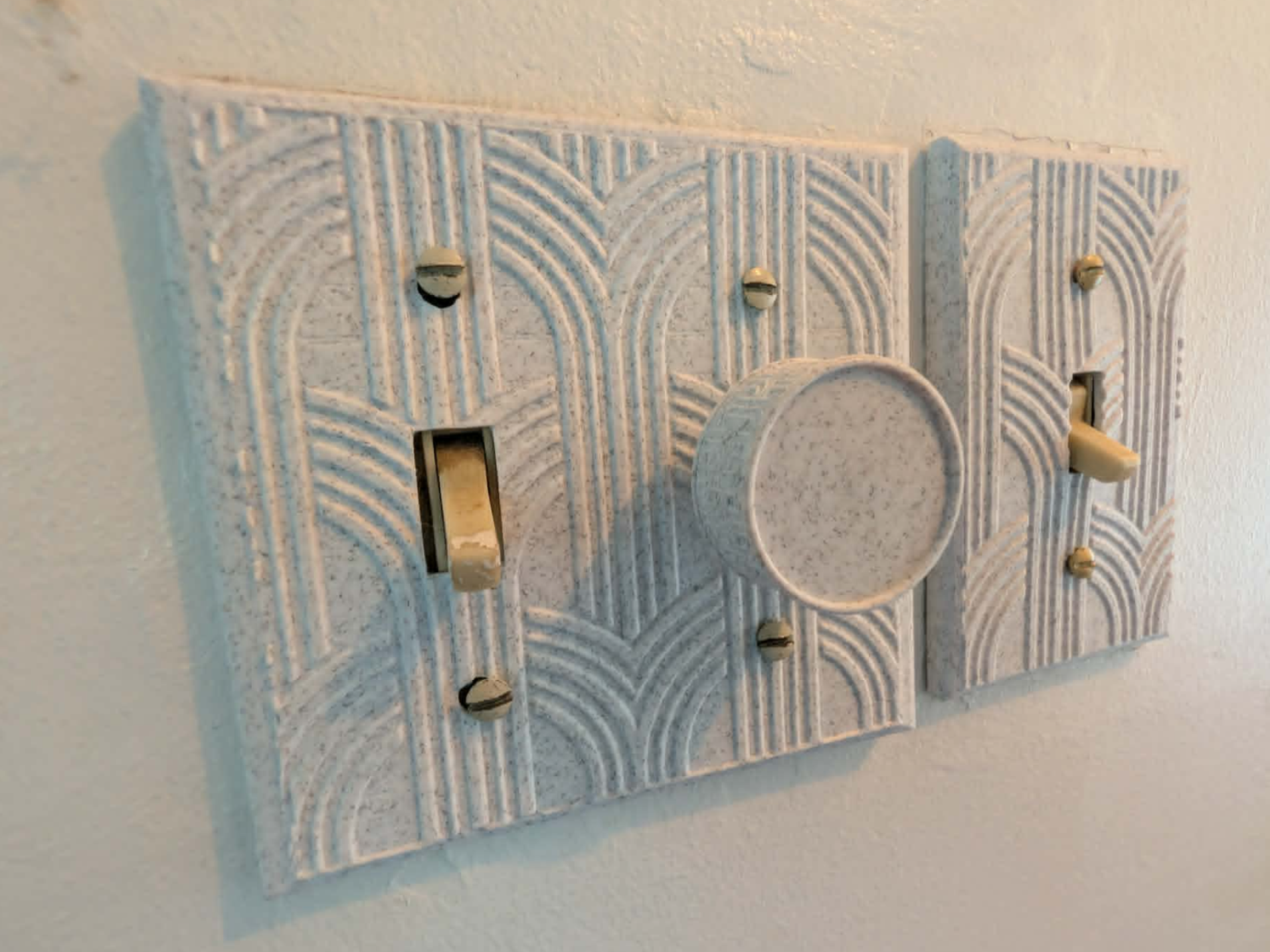 Plaque murale Retro Double / Dual Light Switch