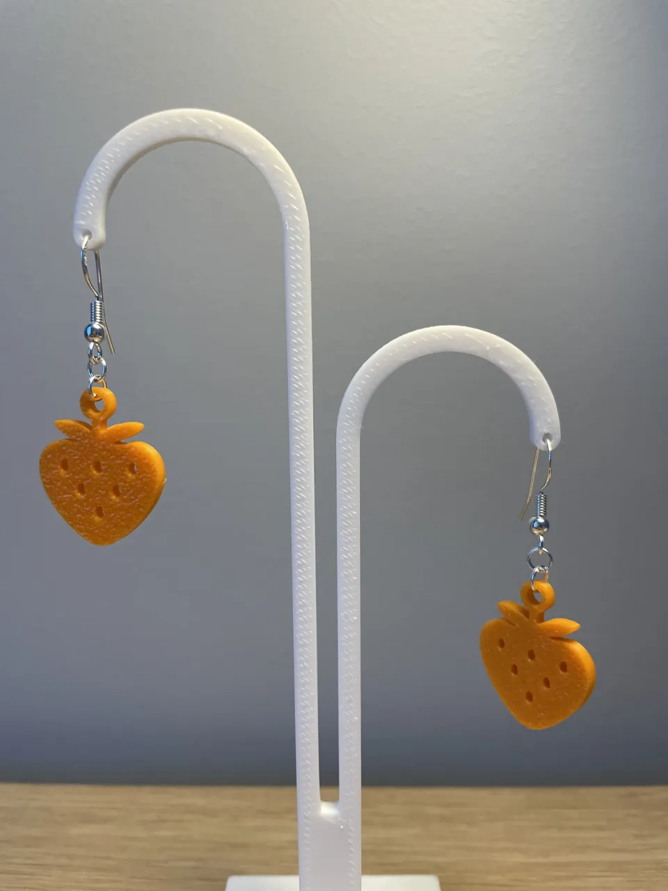 Strawberry Earrings – Cute 3D Printed Jewelry view 4