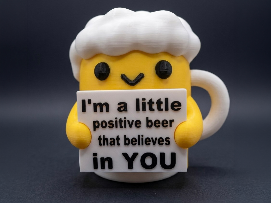 The "Beer-lieve in You" Positive Beer Mug