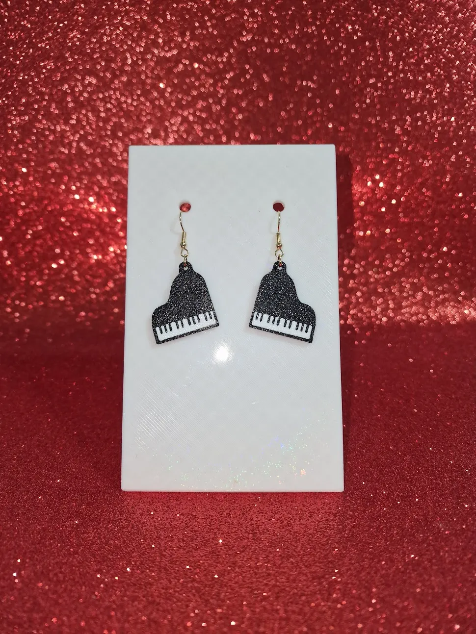Piano earrings view 2