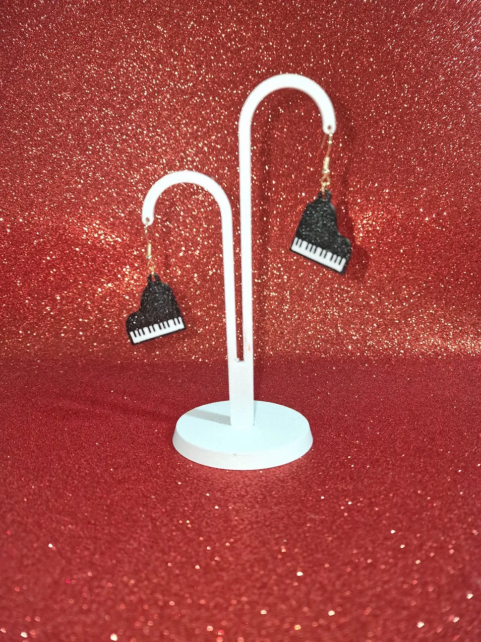 Piano earrings view 3