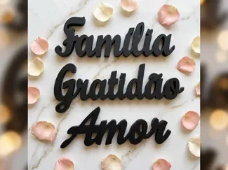 Palavras- Amor Gratidão Família Sucesso Felicidade