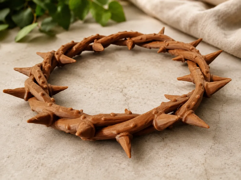 Letrero o emblema decorativo: Crown of Thorns – Religious Decoration. Referencia del modelo original.