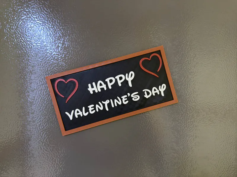 Valentine's Day frame with editable text