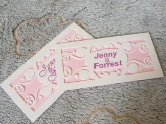 Wedding announcement (greeting) with text editing