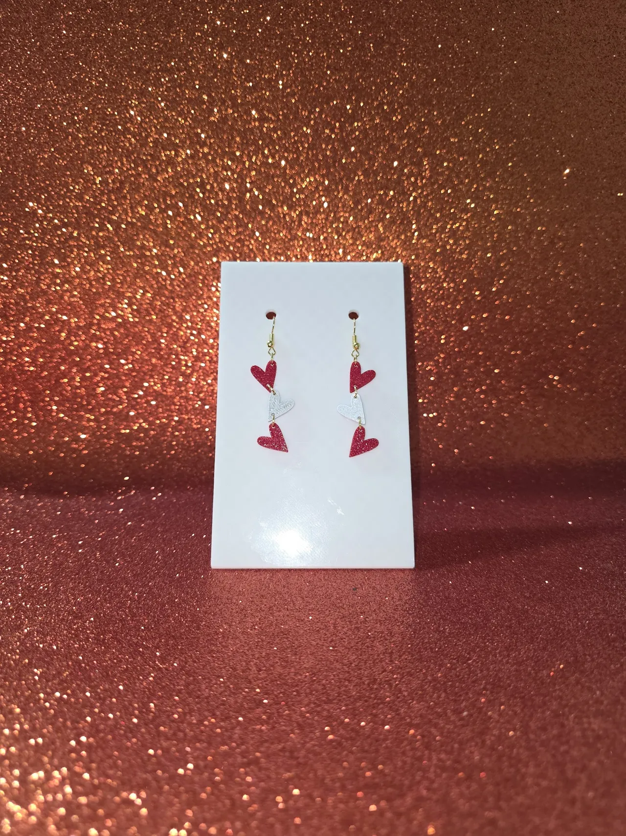 Three hearts v2 earrings view 2