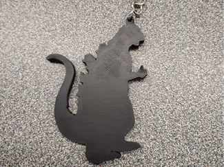 Godzilla/gojira 1954 silhouette keychain