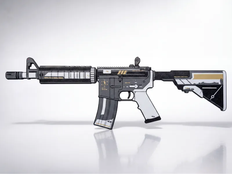 M4A4 | Desert-Strike - 3D Printed Wall Art
