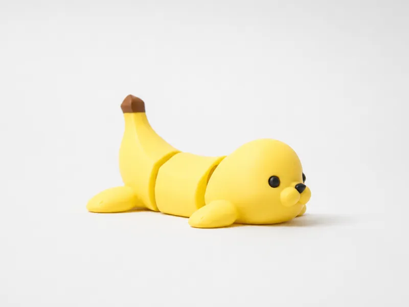 MIX-003 Articulated Banana × Seal Keychain