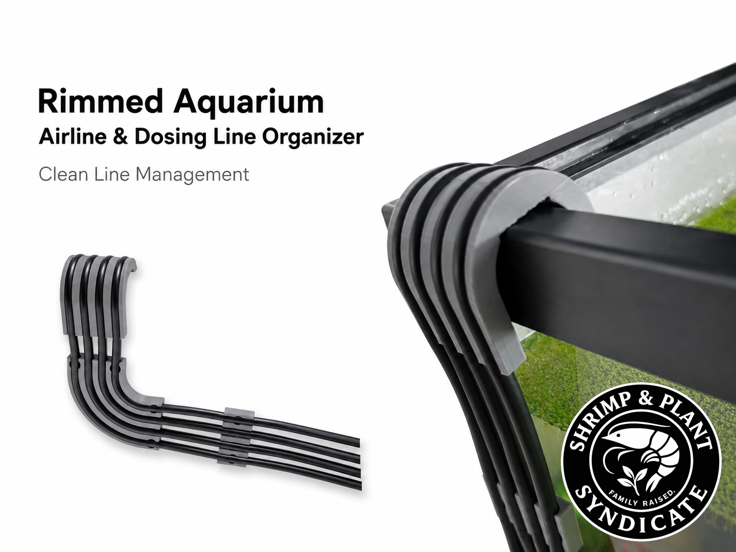 Rimmed Aquarium Airline & Dosing Line Organizer