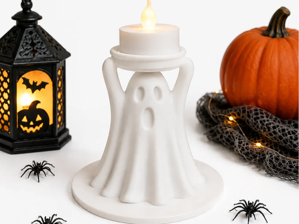 Adorno temático: Ghost LED light Holder – Halloween Decoration. Referencia del modelo original.