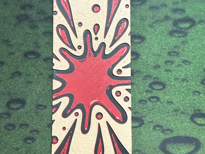 Blood-splatter Bookmark 