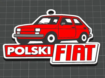 Fiat 126P Keychain Maluch Polski Fiat