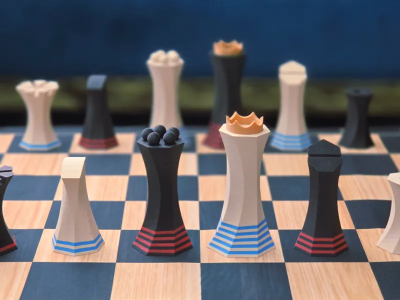 Heptagonal Chess Set