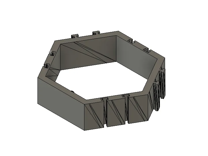 Base de  Support Hexagonal Minifig Peu Profond