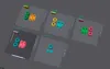 Drift Tire Style Gyro Fidget Spinner Print-in-Place Connector (Dopamine Color Scheme)