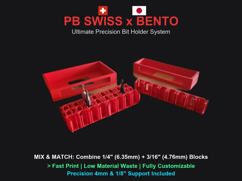 Bit block (PB Swiss X Bento fusion) - 1/4" & 3/16"
