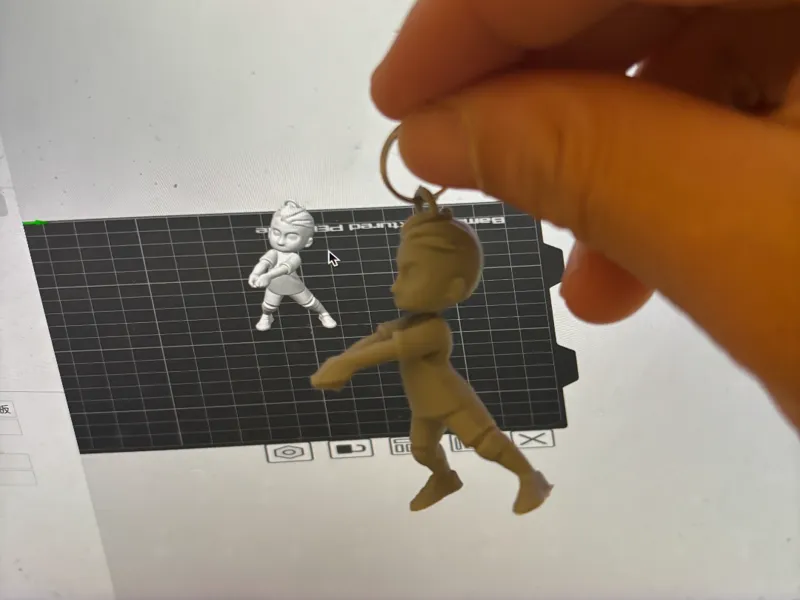 排球垫球钥匙扣 Volleyball digging mini-figure keychain