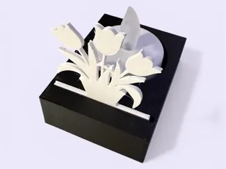 Teelichthalter mit Tulpen Einschieber