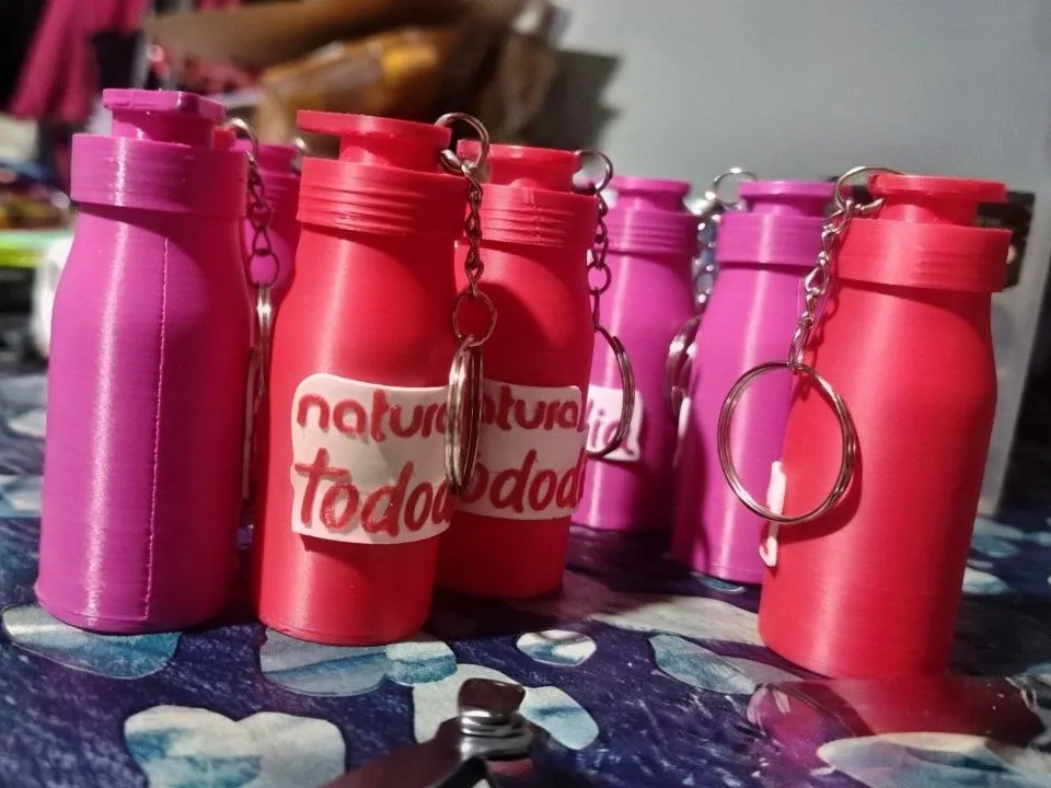 Llavero: botellas todo dia natura. Referencia del modelo original.