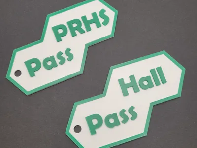 Sturdy Customizable Hall Pass for Schools