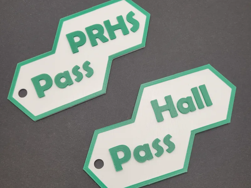 Sturdy Customizable Hall Pass for Schools