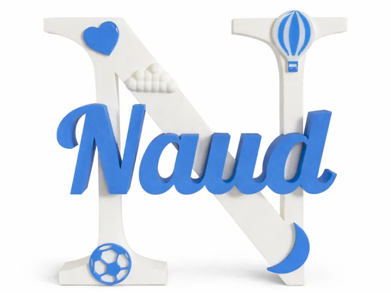 Name letter print with extra's