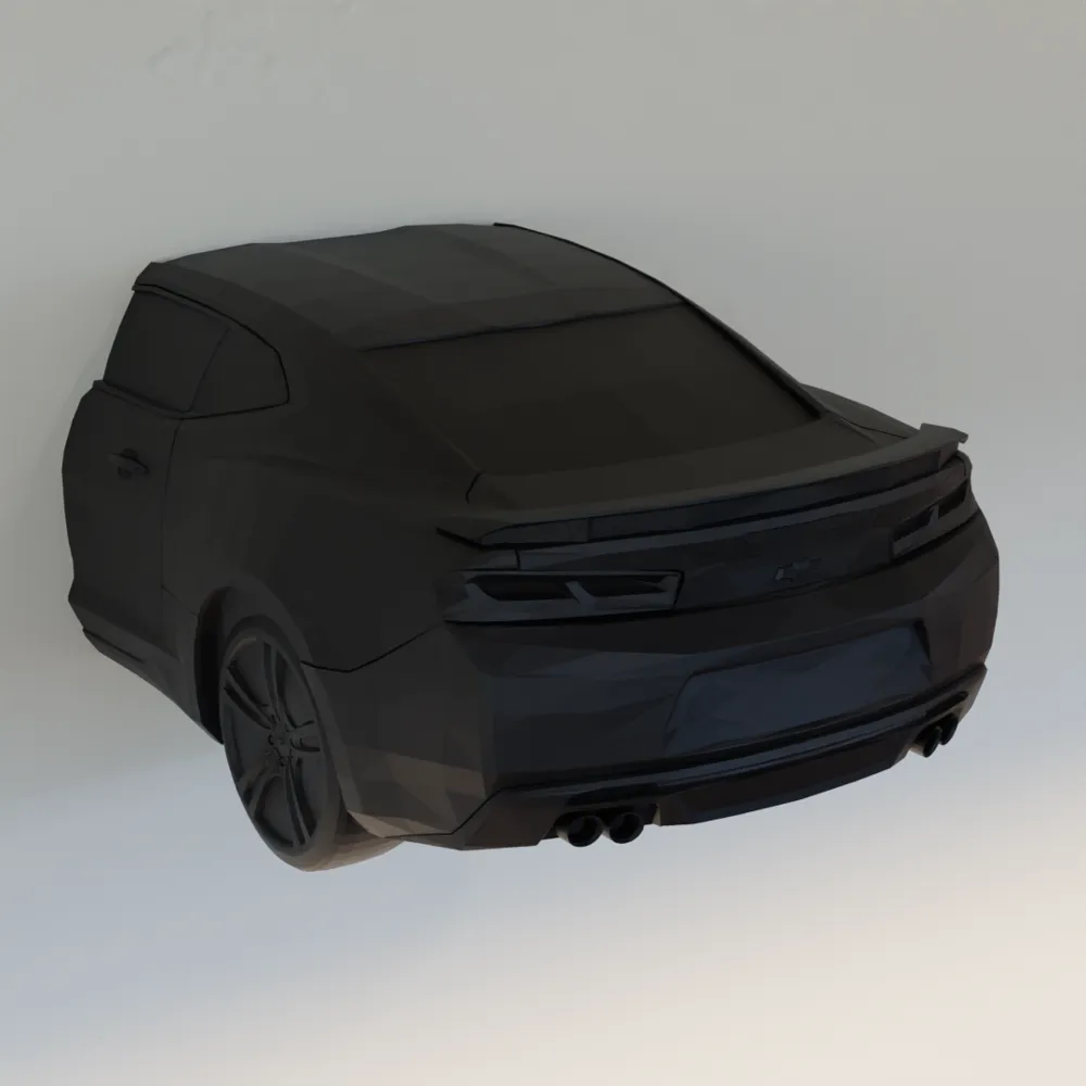 Chevrolet Camaro SS Wall Art - Rear View - Free 3D Print Model - MakerWorld