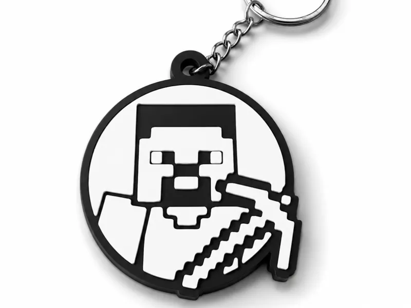 Minecraft Steve Keychain